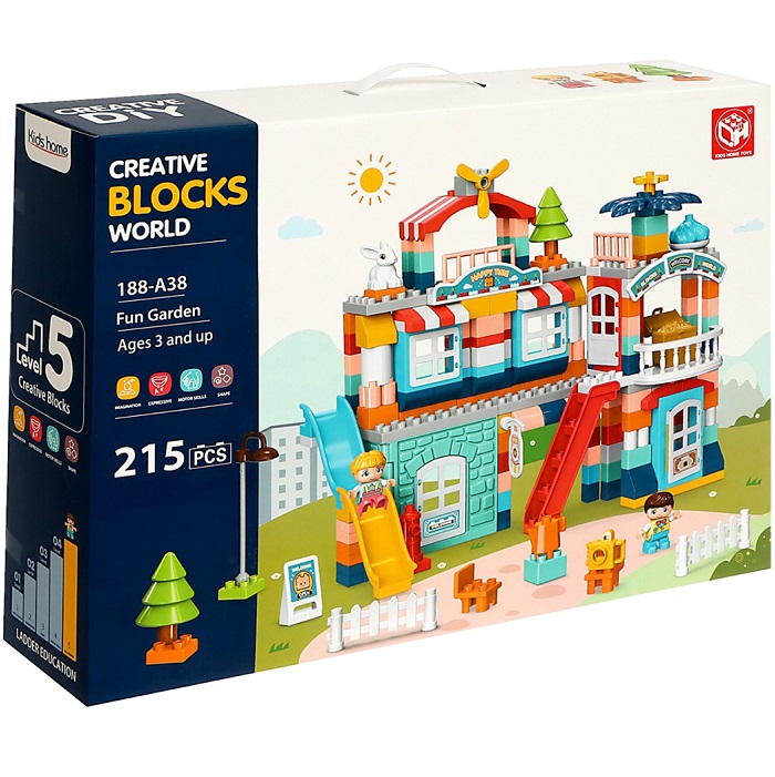 Конструктор KIDS HOME TOYS «Загородный домик», 2 варианта , 215 д