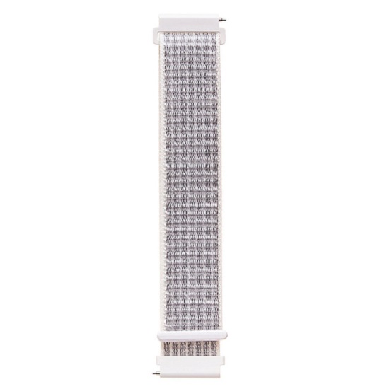 Силиконовый ремешок WB37 Nylon на липучке Универсальный 22мм (white)