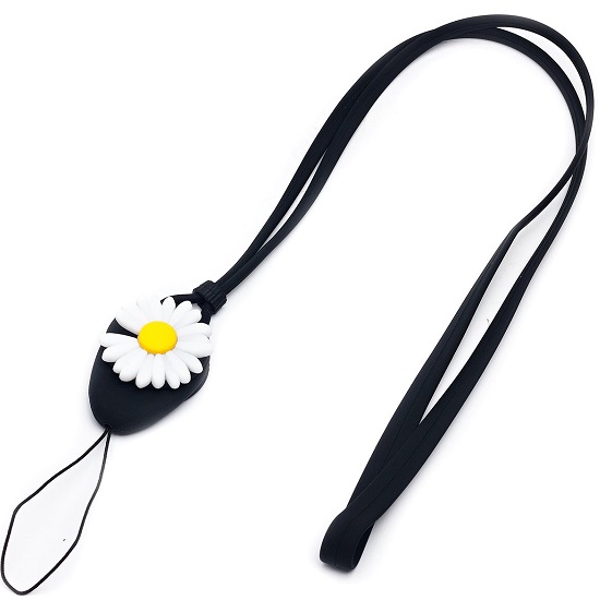 Шнурок силиконовый регулируемый (ромашка) (black) (231984)