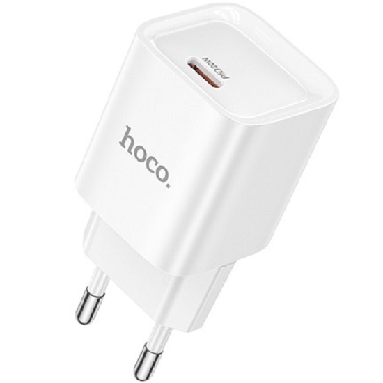 Сетевое ЗУ 1Type-C 3A HOCO C146A Charm, белый, кабель Type-C - Type-C, PD20Вт