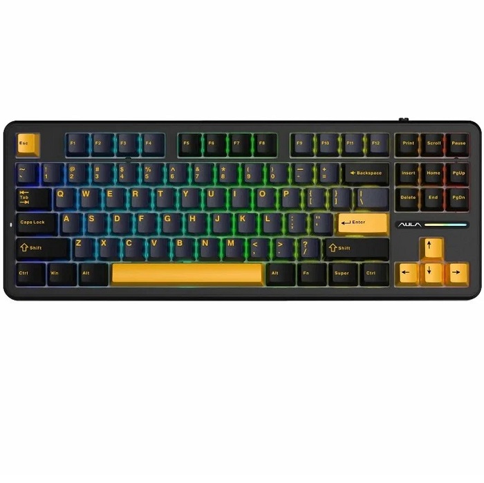 Клавиатура AULA F87 3in1 Black-Dark Blue-Orange