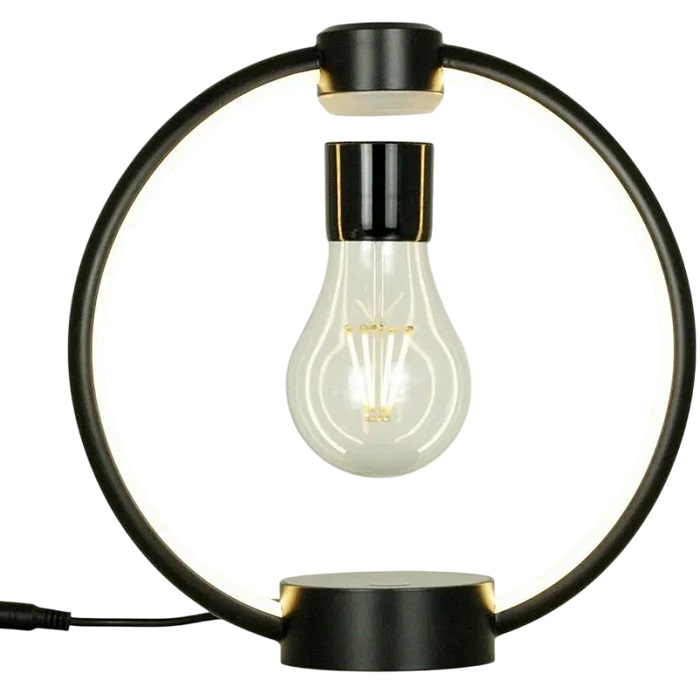 Светильник левитирующая лампа в круглой подставке Black