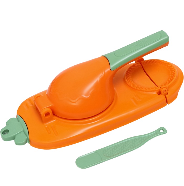 Форма для лепки вареников Доляна, 23×12×8 см, цвет оранжевый