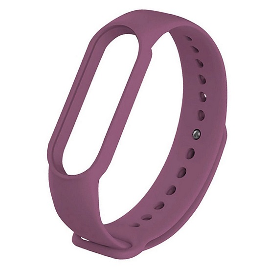 Силиконовый ремешок WB13 для Xiaomi Mi Band 5/Mi Band 6 (purple), на кнопке (регулируемый)