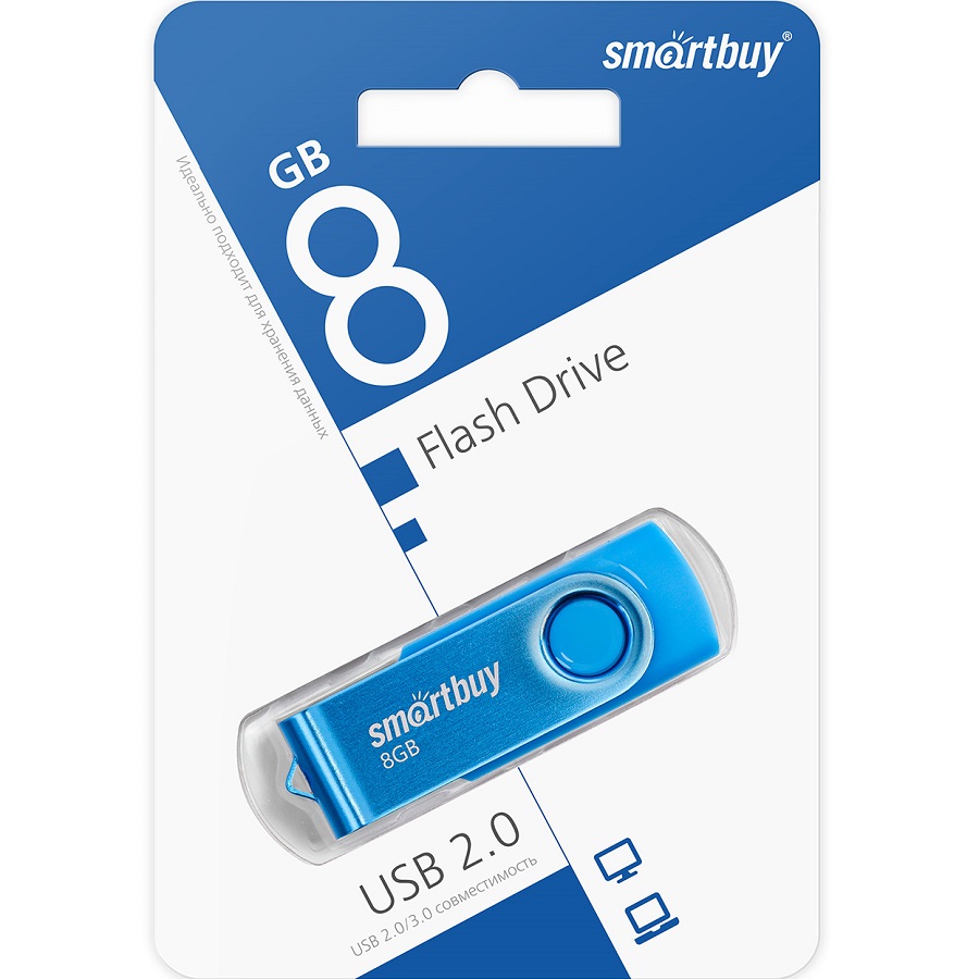 USB  8Gb SMARTBUY Twist синий