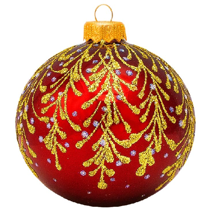 Шар "Заснеженная ветвь", 85мм, в подарочной упаковке КУ-85-194148