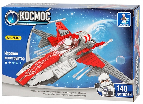 Конструктор AUSINI Космос: Здвездолёт-истребитель (140 деталей)
