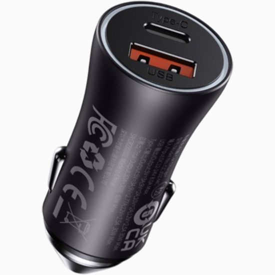 Авто ЗУ 2USB BASEUS CGJM000013 серый, 60W