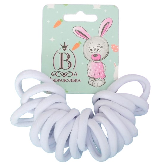 Резинка для волос "Радуга" (набор 20 шт) белый   9447722