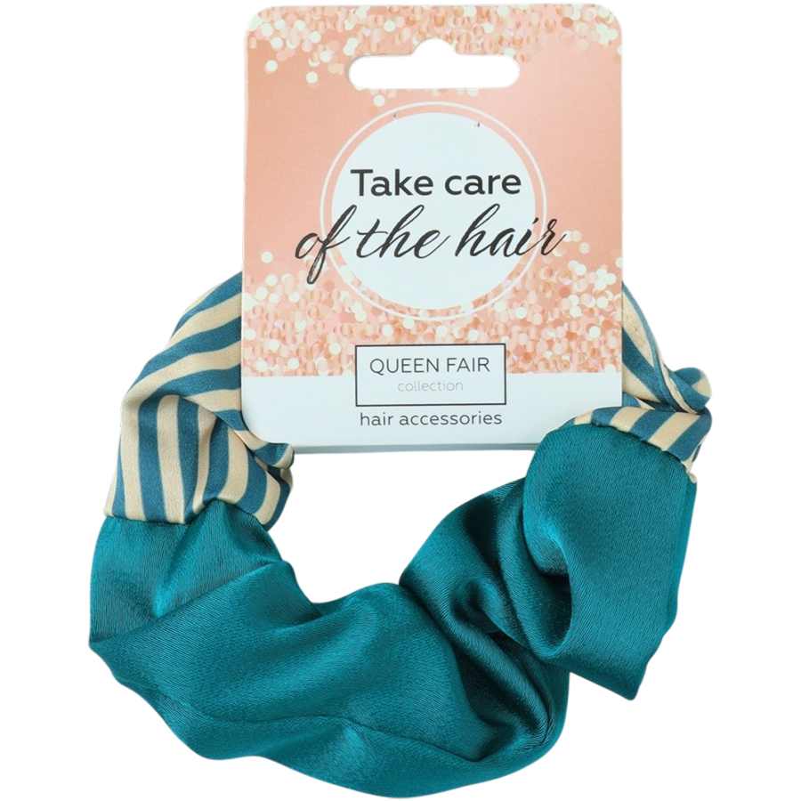 Резинка для волос QF «Орбита», половинка полоски, 8 см, жёлто-зелёная 10530949