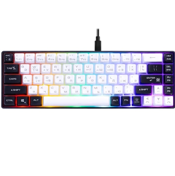 Клавиатура DEFENDER Aris GK-349 RU, белый/черный
