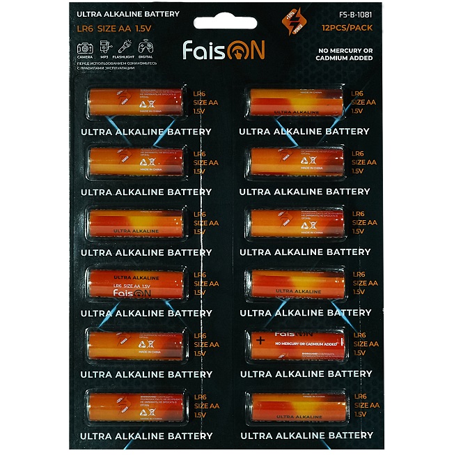 Элемент питания FAISON LR06 BL-12 Ultra Alkaline (12/120/480), (арт.FS-B-1081)