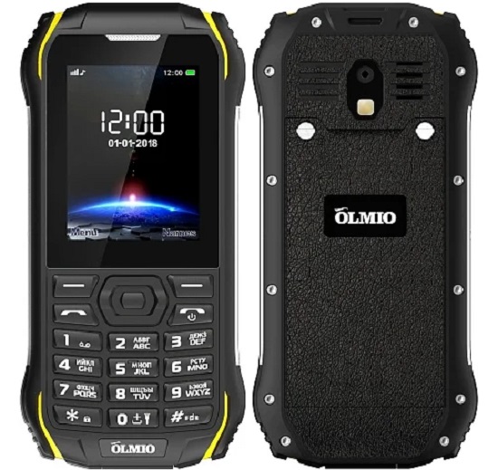 Телефон OLMIO X05 черный-желтый