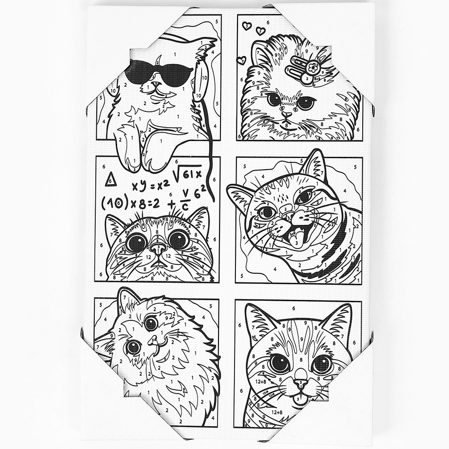 Картина по номерам «Смешные котики», 20×30 см 10962111