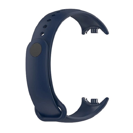 Силиконовый ремешок WB13 на кнопке Xiaomi Mi Band 8 (dark blue)