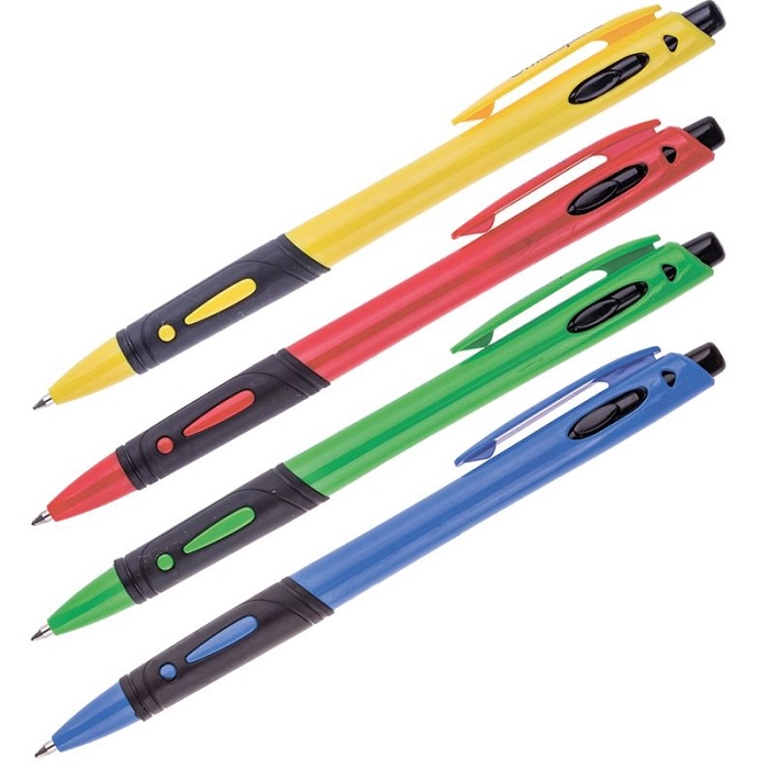 Ручка шарик. авт. синяя 0,7мм, корпус полупрозр.,  OfficeSpace арт. BPR_1591BU