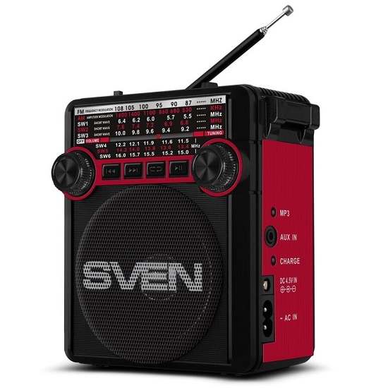 Радиоприемник SVEN SRP-355 АС красный