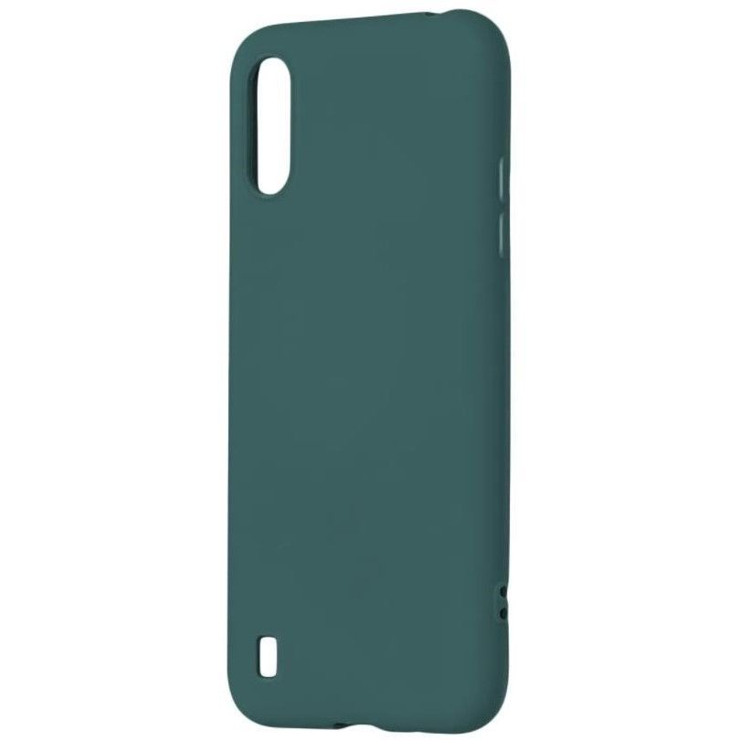 Задняя накладка ZIBELINO Soft Case для Samsung Galaxy A01 темно-зеленый