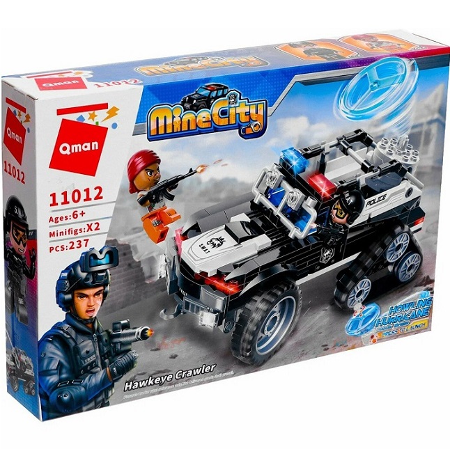 Конструктор QMAN Полиция «Штурмовой вездеход», 2 минифигуры и 237 деталей