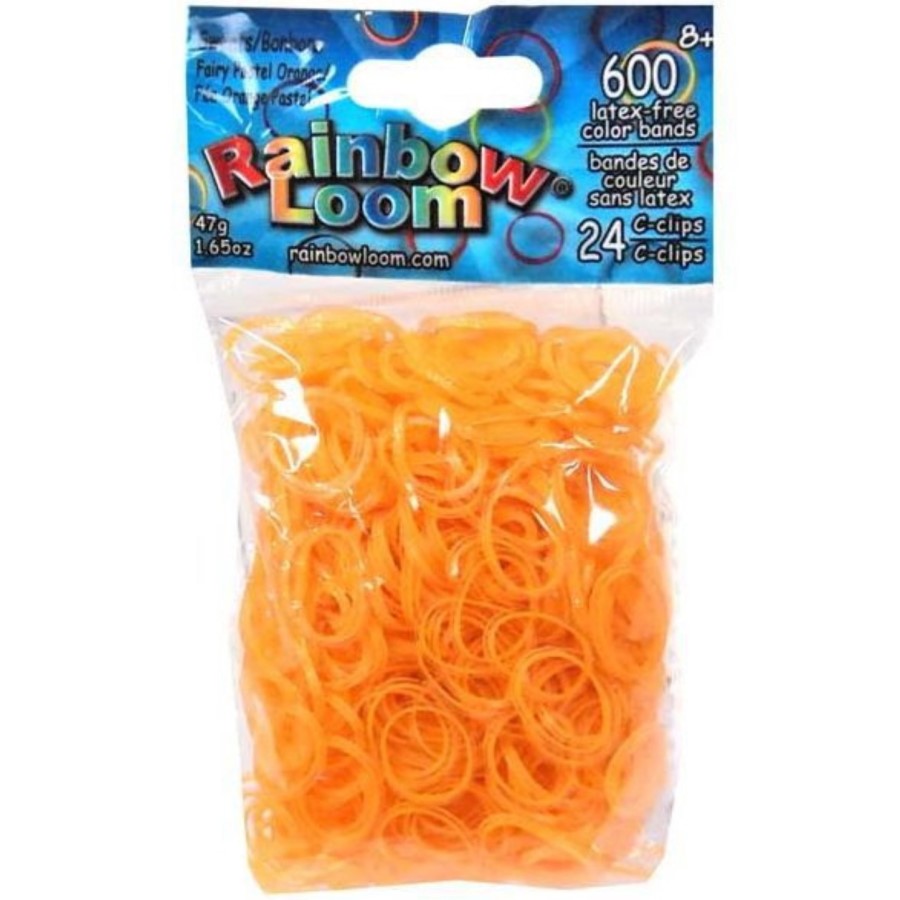 Резиночки для плетения браслетов RAINBOW LOOM, коллекция «Леденцы», пастельный оранжевый
