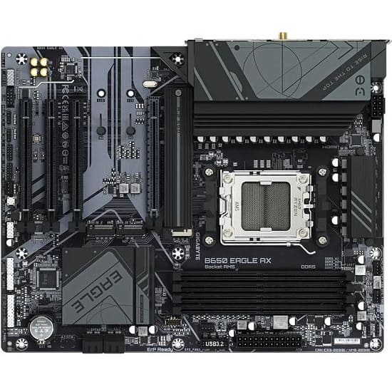Материнская плата GIGABYTE B650 EAGLE AX, AM5, B650, 4*DDR5, DP+HDMI,  4 SATA 6 Гб/с, M2, Audio, Gb LAN, USB 3.2, USB 2.0, Type-C, ]ATX