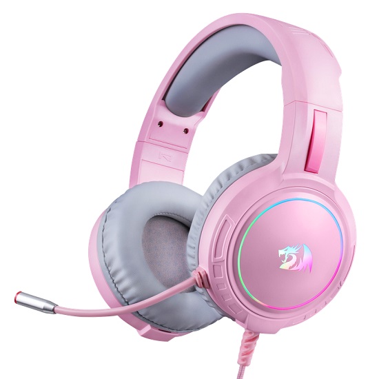 Наушники REDRAGON Mento RGB, 3.5мм, розовые