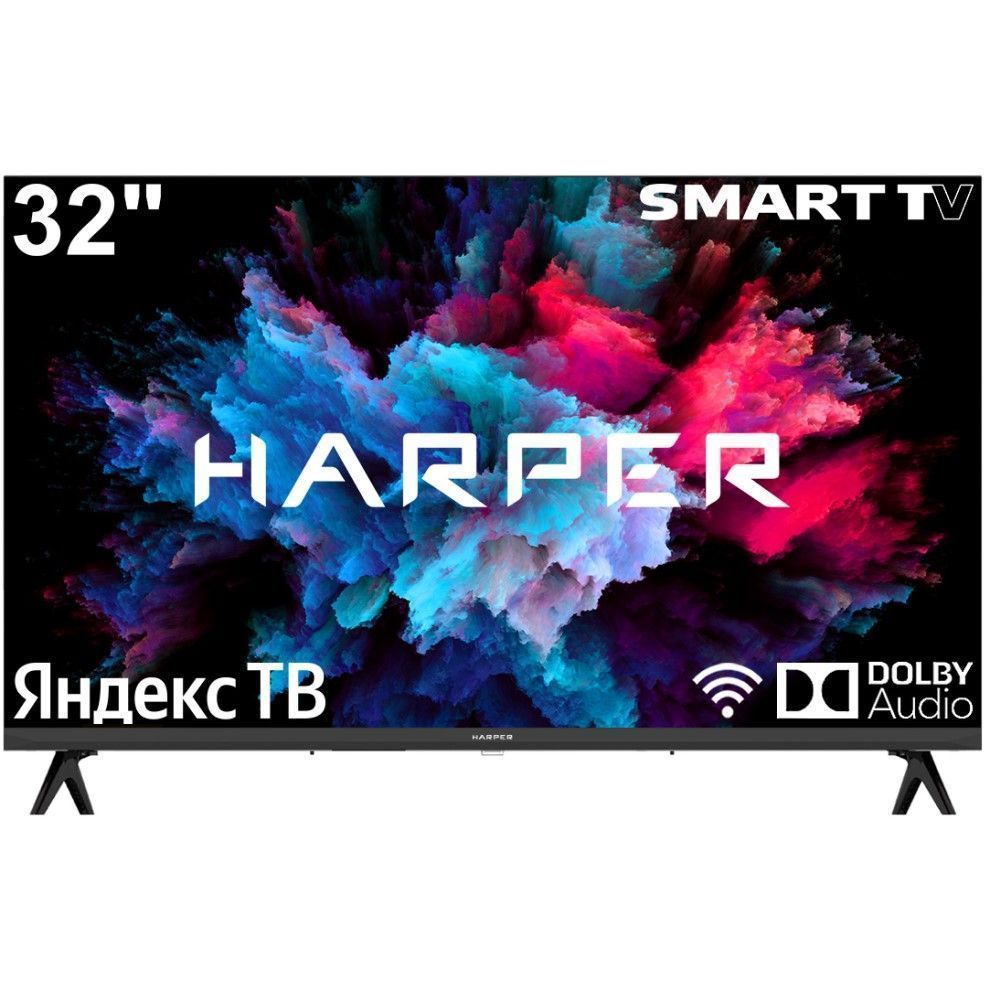 Телевизор HARPER 32R750TS 2022 LED 32" на платформе Яндекс.ТВ, черный