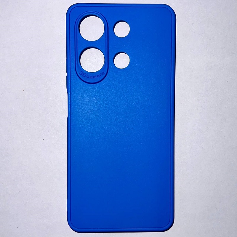 Задняя накладка Мобилис для Xiaomi Redmi Note 13 (4G), синий , матовая с защитой камеры