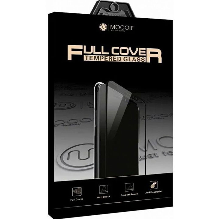 Противоударное стекло 2.5D MOCOLL для iPhone 16 Pro Max черное, приватное