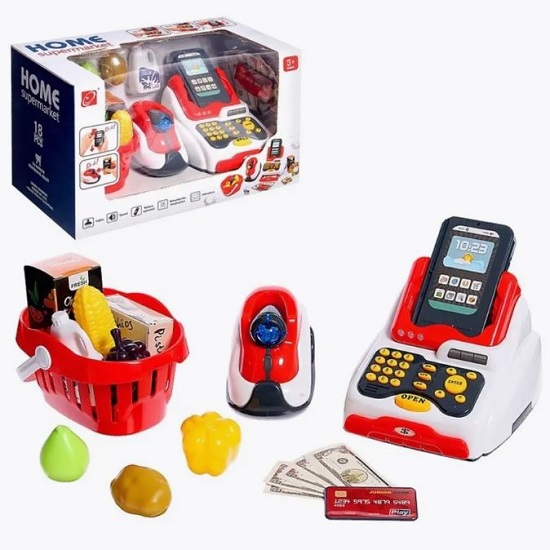 Игровой набор «Касса» с продуктовой корзинкой 2638693