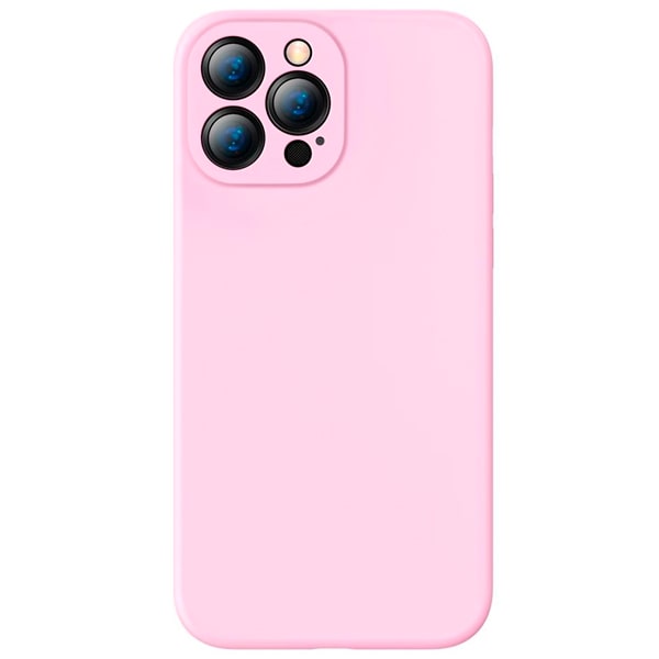 Силиконовый чехол BASEUS для iPhone 13 Pro Max (6.7) розовый (Liquid Silica Gel Protective Case)