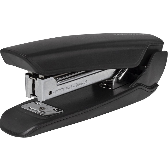 Степлер №24/6, 26/6 BRAUBERG "ULTRA", до 30 листов, с антистеплером, черный, 228756