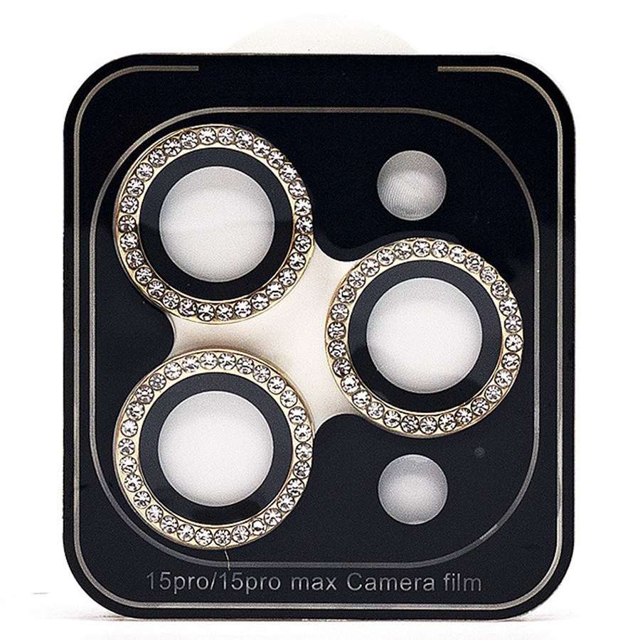 Противоударное стекло для камеры СG04 для iPhone 15 Pro/15 Pro Max (gold) (231398)