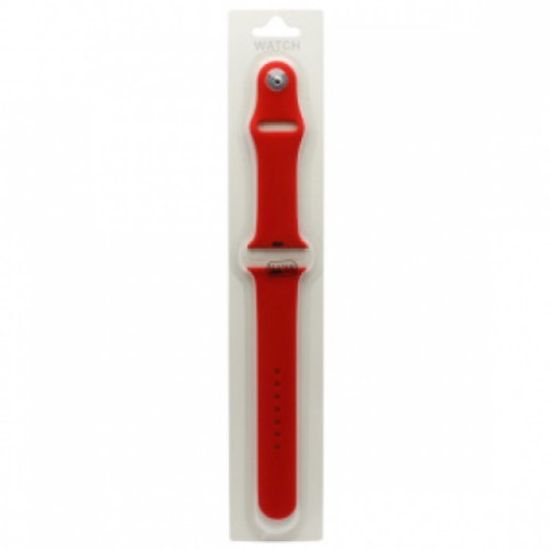 Силиконовый ремешoк MOBI для Apple Watch 38/40mm красный (014) (L)