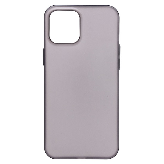 Задняя накладка PC091 для iPhone 12 Pro Max (matte transparent/black) (232331)