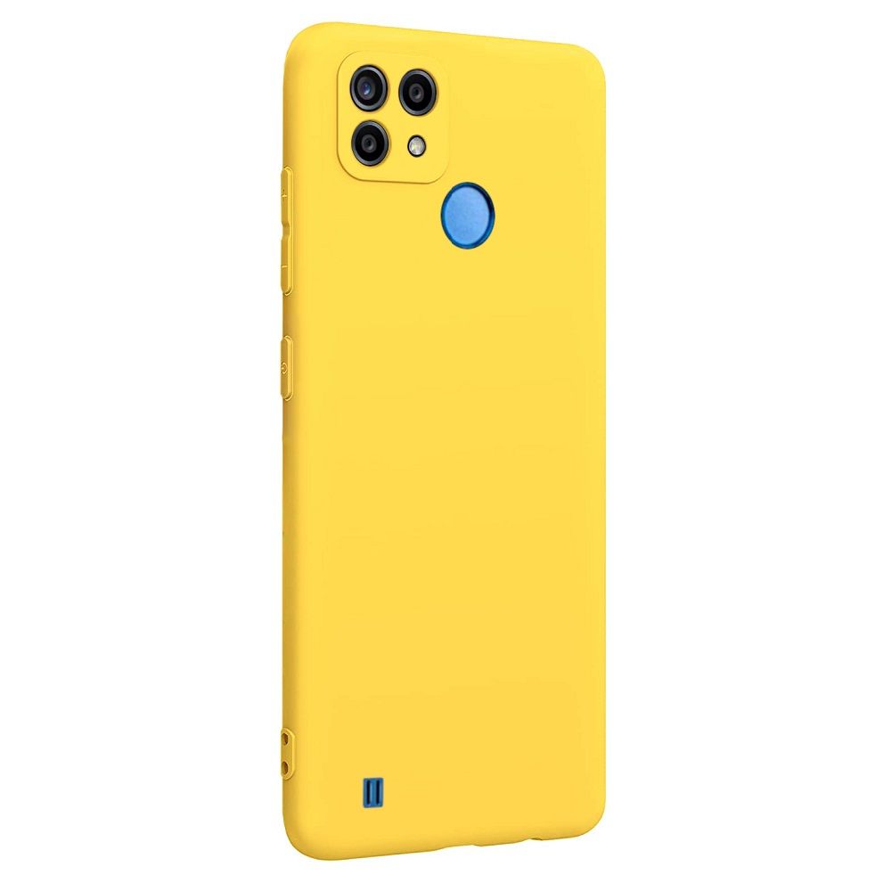 Задняя накладка SILICONE CASE Soft Matte для Realme C21 желтый