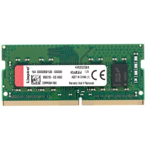Оперативная память DDR4  8Gb KINGSTON KVR32S22S8/8 SODIMM 3200MHz Non-ECC CL22  SR x8