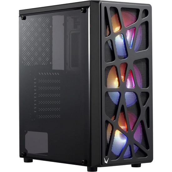 Корпус FORMULA черный без БП ATX 6x120mm 2xUSB2.0 1xUSB3.0 audio bott PSU