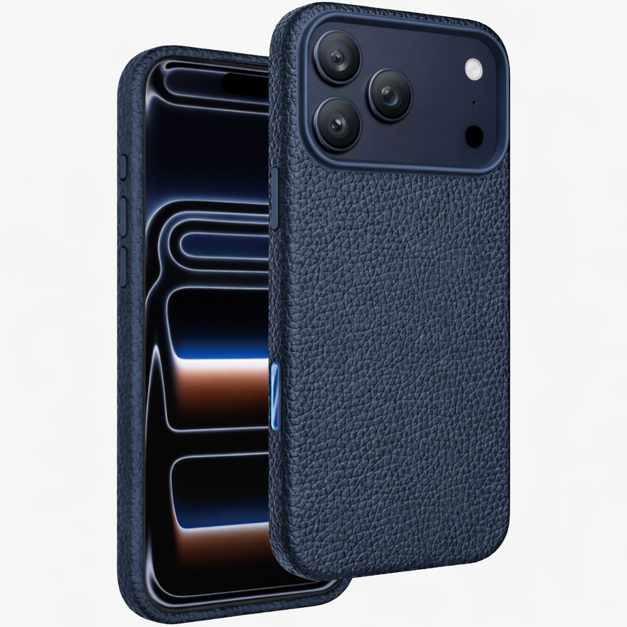 Задняя накладка KEEPHONE LYCUCCI MagSafe Silicone Leather Case для iPhone 17 Pro Max, синий