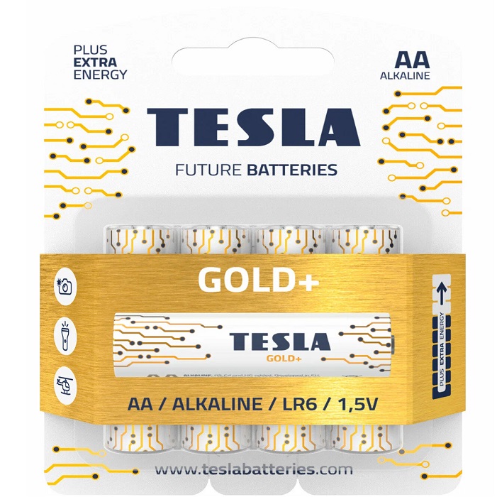 Элемент питания TESLA GOLD+ LR06/ BL-4 (4/48/480/25920)