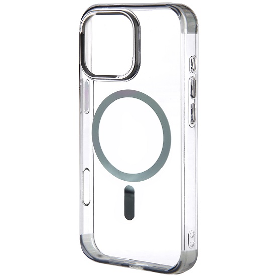 Силиконовый чехол HOCO AS11 для iPhone 16 Pro High Clear Magnetic Case (Transparent Black)