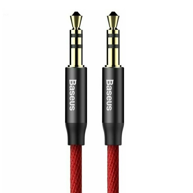 Кабель Jack 3.5 <--> Jack 3.5  1.0м Baseus M30 черныйc с серебрянной вставкой (CAM30-BS1)