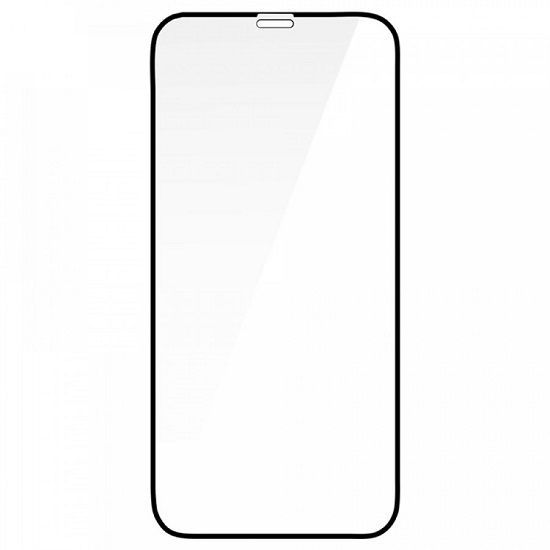 Противоударное стекло 3D ZIBELINO для iPhone 12 Pro Max черное с защитой динамика от пыли
