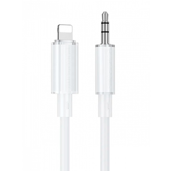 Кабель Jack 3.5 <--> Lightning  1.0м BOROFONE BL21 белый