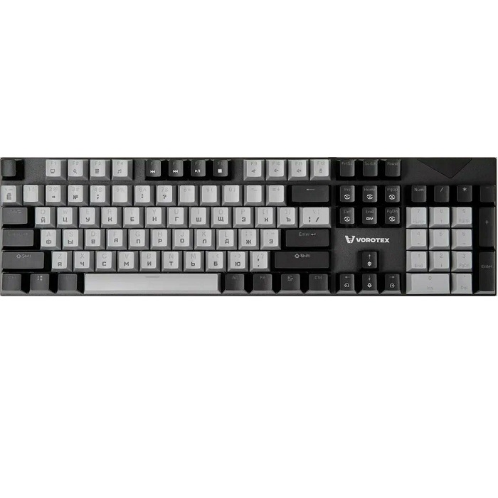 Клавиатура VOROTEX K104S Red Switch, Серый,чёрный