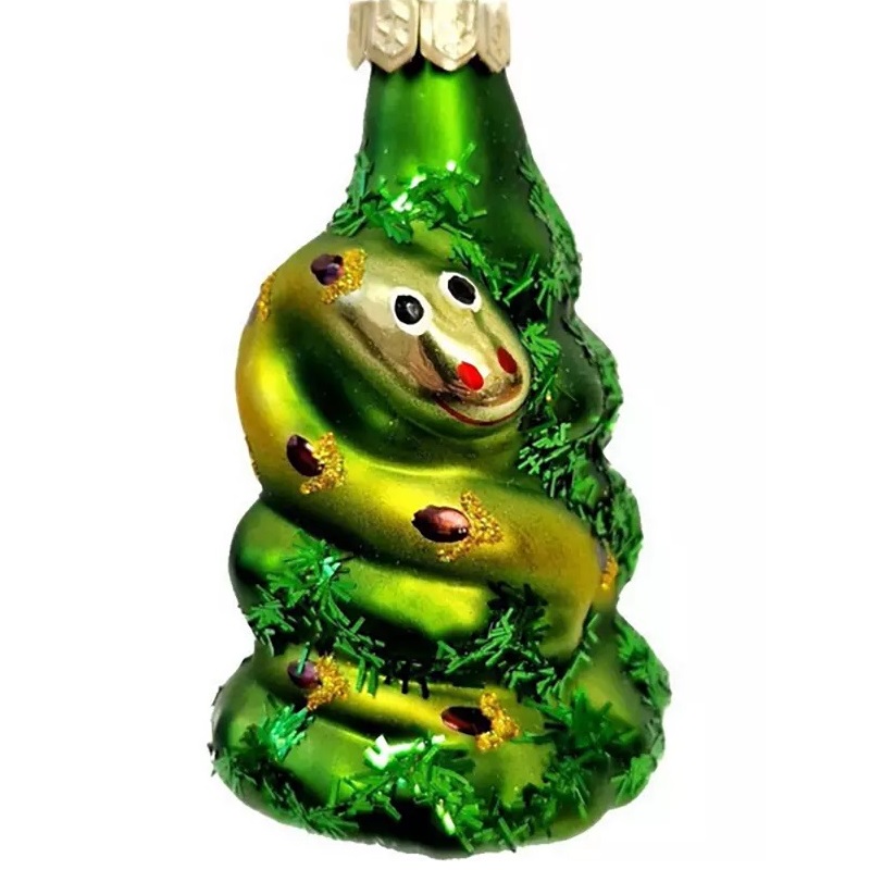 Ёлочное украшение "Змея на ёлке", в подарочной упаковке, h- 7 см ФУ4-2217