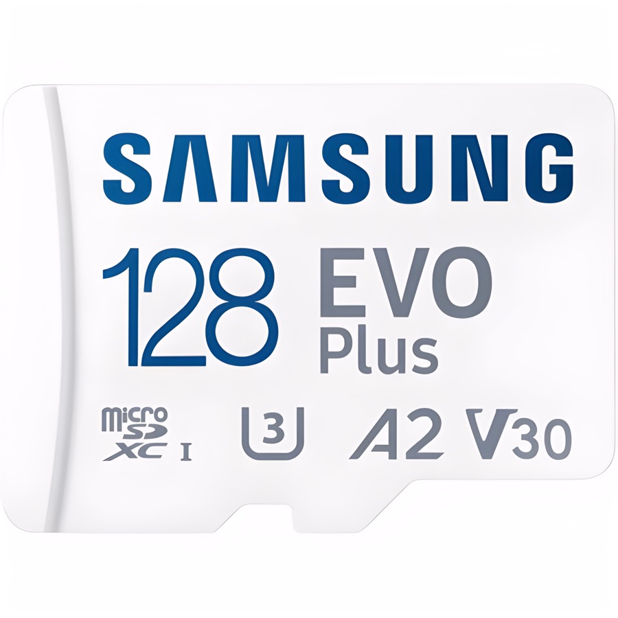 Micro SD 128Gb Samsung EVO Plus Class 10, A2, V30, UHS-I, W 90 МБ/с, R 160 МБ/с, <MB-MC128SA/KR> адаптер на SD