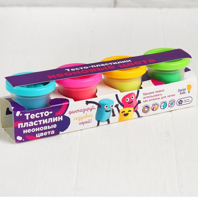 Тесто-пластилин, неоновые цвета