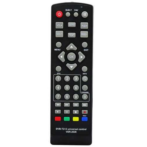 Пульт универсальный HUAYU DVB-T2+2 ver.2026 для ресиверов