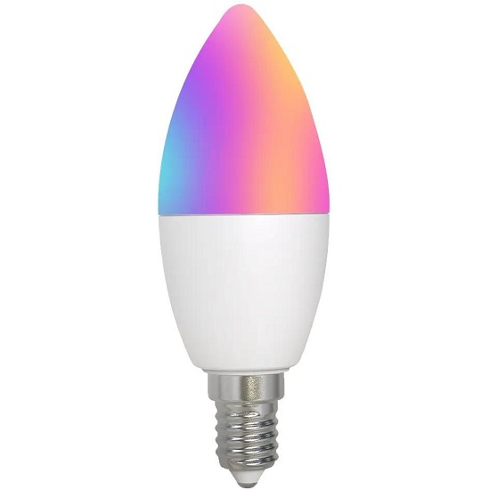 Умная лампочка MOES Matter WiFi LED Bulb E14 (RGB+CW) 6W (MWB-TDC6-RCW-E14)